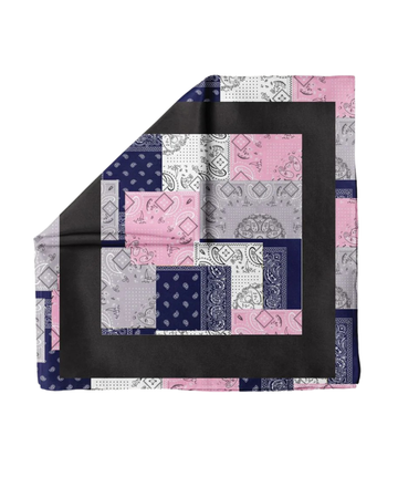 Tie Ur Knot Patchwork Poise Square Scarf Myselflingerie.com